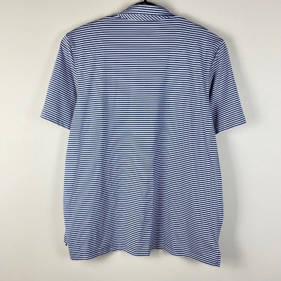 Vineyard Vines Performance Polo Shirt Mens Size XL Blue White Stripe Wicking SS - Picture 5 of 8